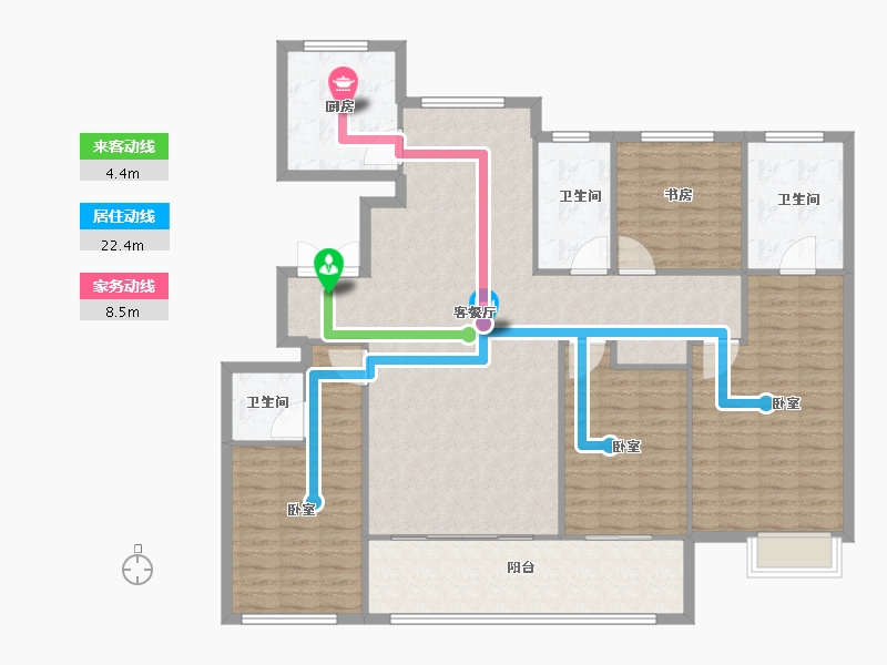 山东省-聊城市-精诚·中央华府-150.36-户型库-动静线