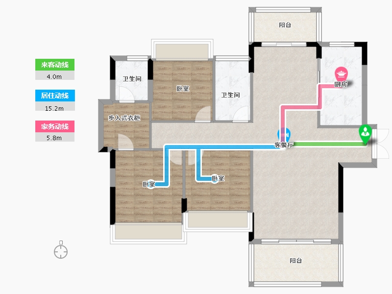 湖南省-衡阳市-阳光美城-116.21-户型库-动静线