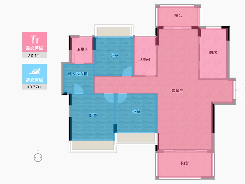 湖南省-衡阳市-阳光美城-116.21-户型库-动静分区