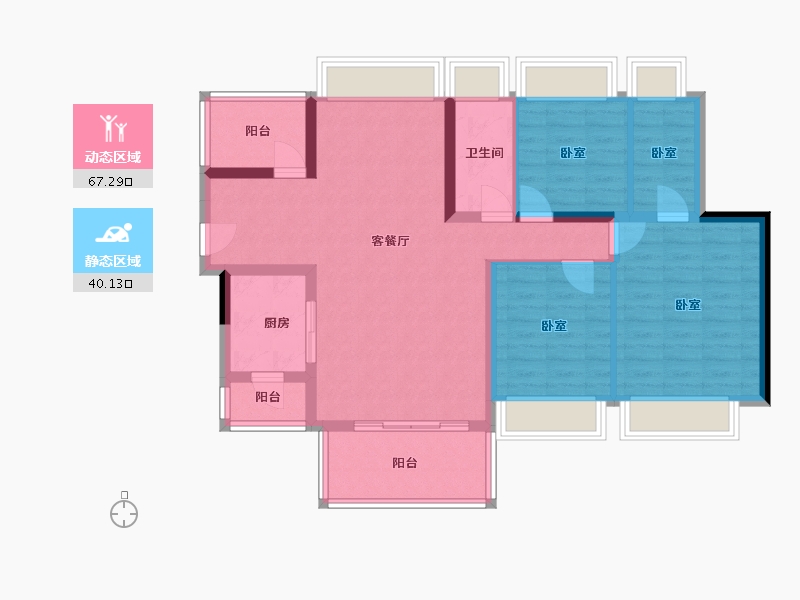 广东省-河源市-龙光玖龙府-96.01-户型库-动静分区