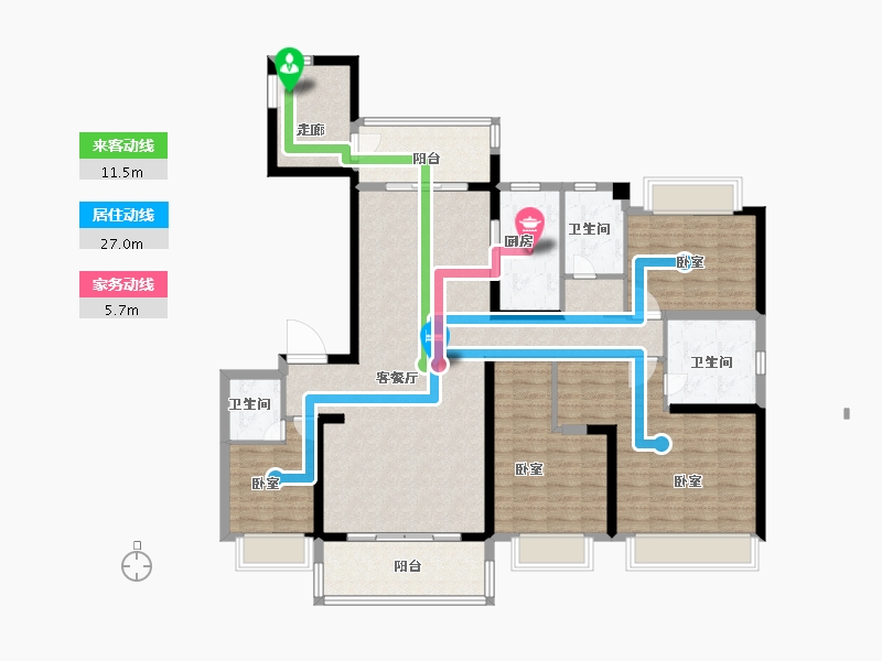 广东省-阳江市-碧桂园世纪城-137.00-户型库-动静线