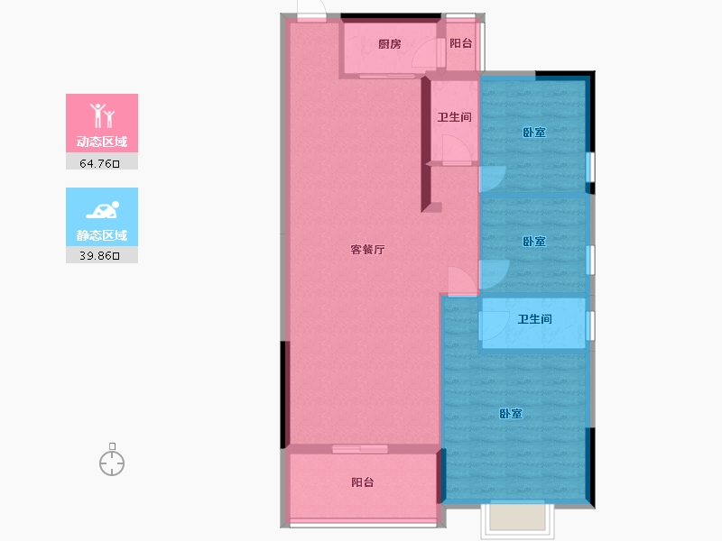 广东省-汕尾市-金尊豪庭-94.92-户型库-动静分区