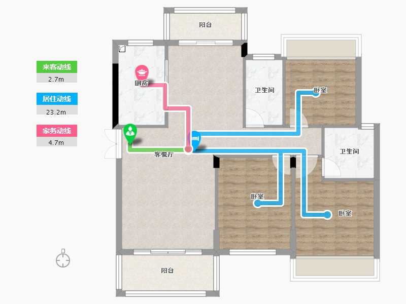 湖南省-衡阳市-阳光美城-98.62-户型库-动静线