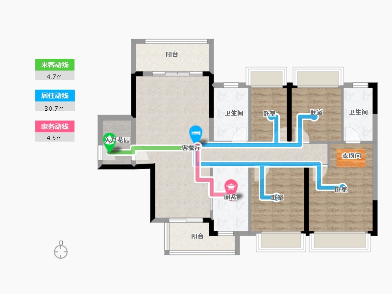 广东省-阳江市-敏捷翰林府-100.87-户型库-动静线