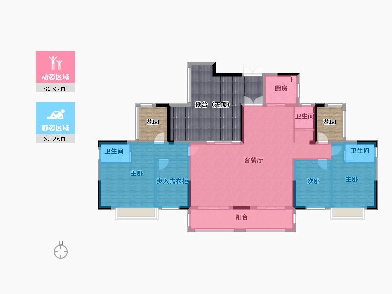 湖南省-湘潭市-银港国际-184.55-户型库-动静分区