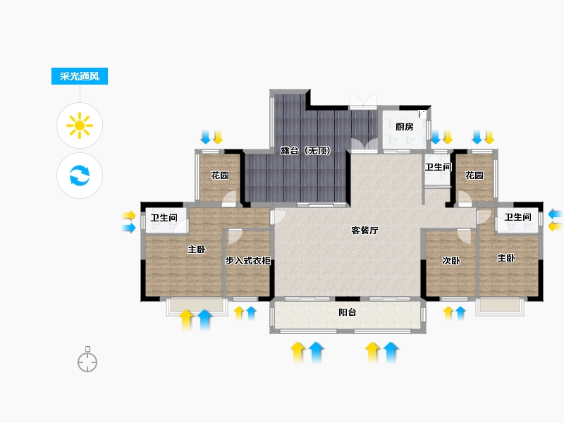 湖南省-湘潭市-银港国际-184.55-户型库-采光通风