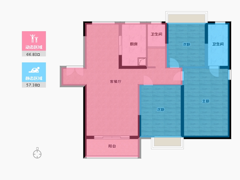 河南省-许昌市-恒达西郡-111.58-户型库-动静分区