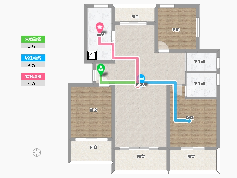 河北省-石家庄市-赫石府-111.38-户型库-动静线