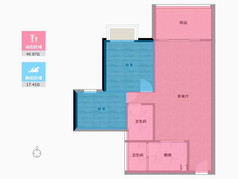 广东省-东莞市-华建骏景园-57.98-户型库-动静分区