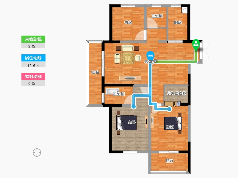 江苏省-宿迁市-名流望府-106.91-户型库-动静线