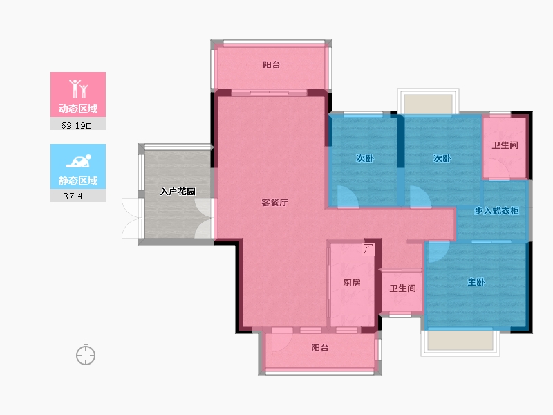 湖南省-湘潭市-银港国际-104.10-户型库-动静分区