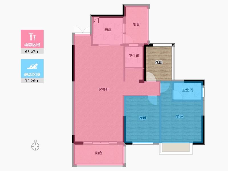 湖南省-湘潭市-银港国际-93.36-户型库-动静分区