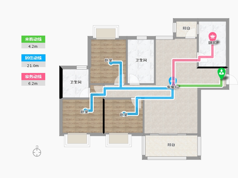 广东省-东莞市-华建骏景园-88.62-户型库-动静线