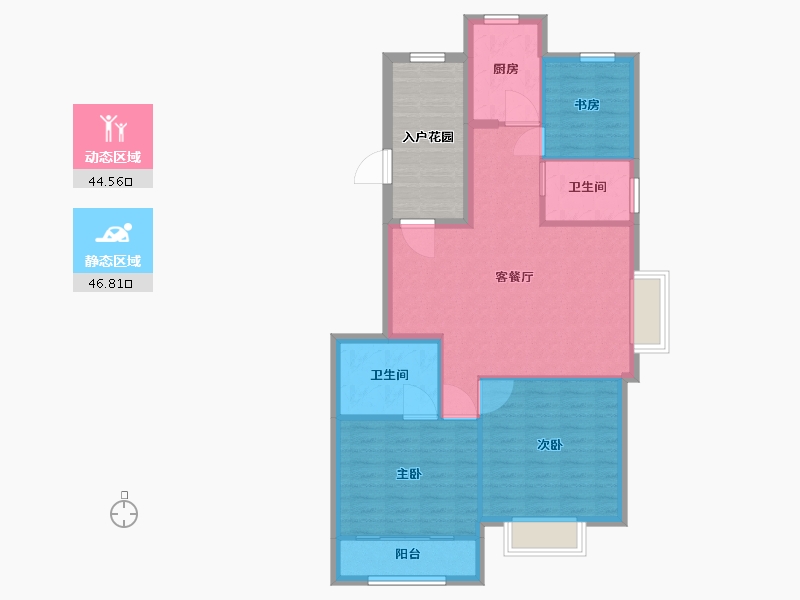 山东省-烟台市-山语世家三期-92.00-户型库-动静分区