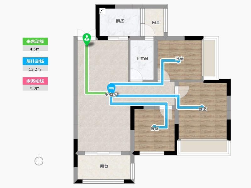 湖南省-衡阳市-阳光美城-69.88-户型库-动静线