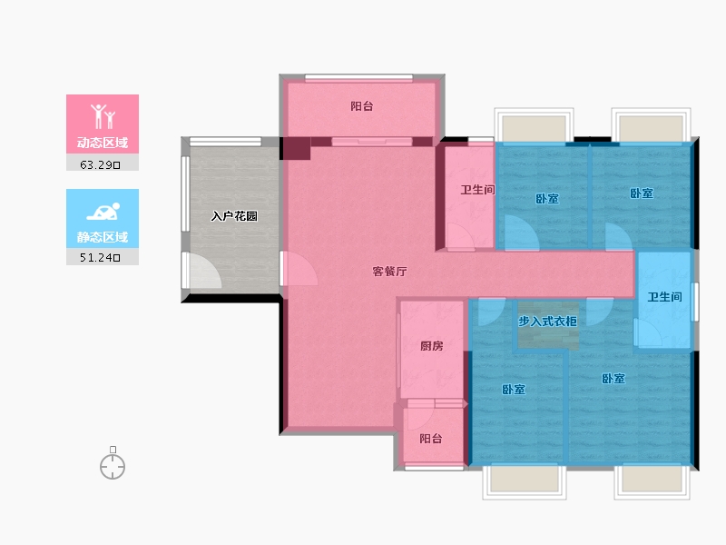 广东省-汕头市-铭荟花园-114.41-户型库-动静分区