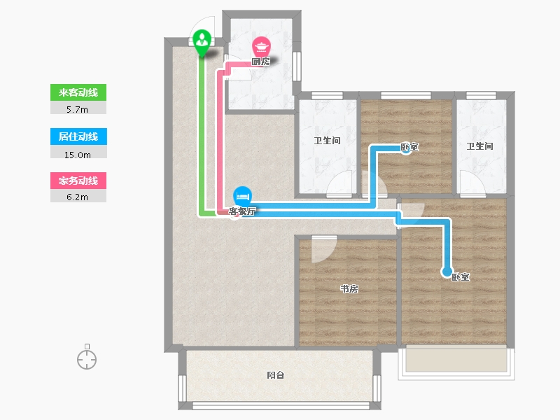 山东省-聊城市-澳林智慧创业城-90.00-户型库-动静线