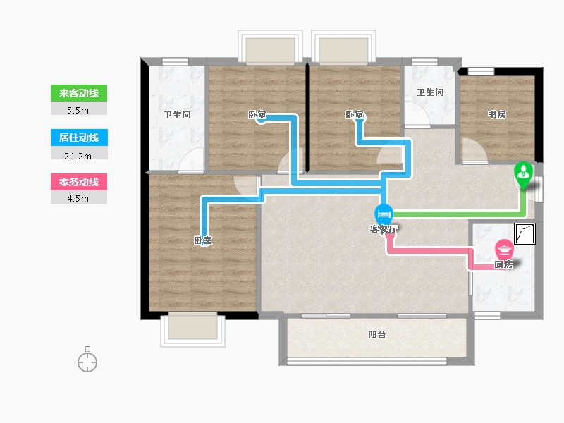 广东省-东莞市-金地风华-92.71-户型库-动静线