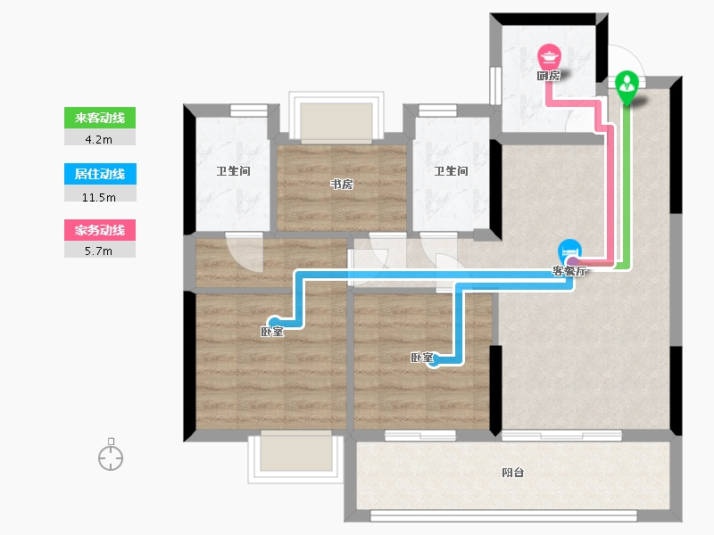 福建省-福州市-恒荣九洲悦城-71.00-户型库-动静线