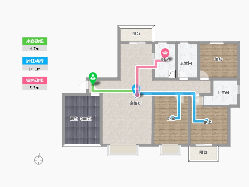 河北省-石家庄市-帝华鸿府-117.69-户型库-动静线