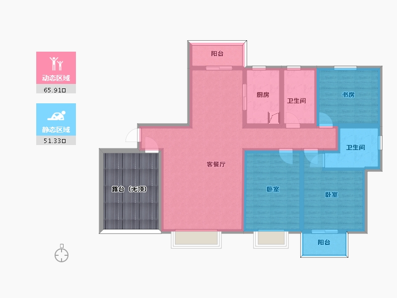 河北省-石家庄市-帝华鸿府-117.69-户型库-动静分区