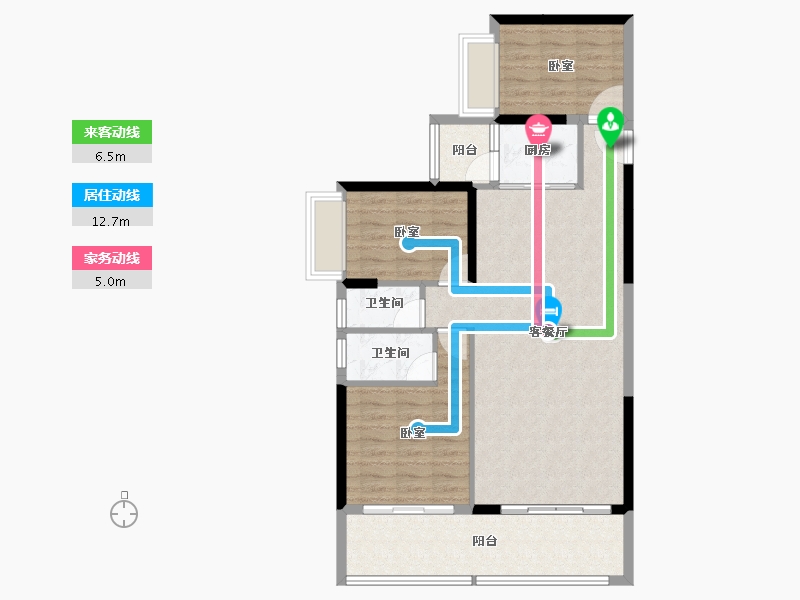 广东省-汕头市-铭荟花园-91.45-户型库-动静线