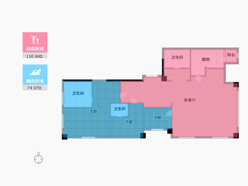 陕西省-西安市-华侨城天鹅堡五期-177.40-户型库-动静分区