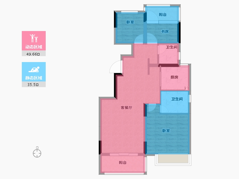 湖南省-岳阳市-澳海富春山居-75.26-户型库-动静分区