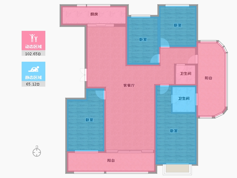 山东省-聊城市-万通·和馨园-150.72-户型库-动静分区