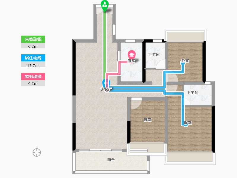 湖南省-衡阳市-国贸·前海湾-101.00-户型库-动静线