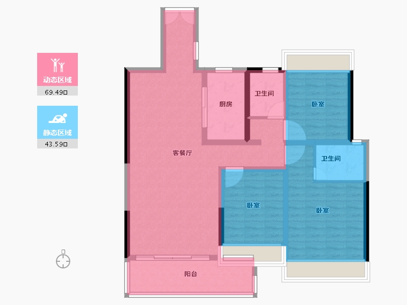 湖南省-衡阳市-国贸·前海湾-101.00-户型库-动静分区