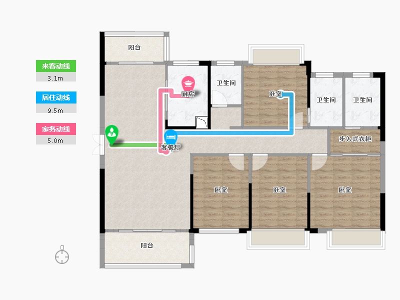 湖南省-邵阳市-仁为峰邵东壹号-123.03-户型库-动静线