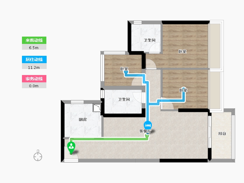 广东省-广州市-保利阅云台-74.00-户型库-动静线