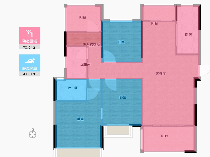 湖南省-衡阳市-佳兆业悦峰-106.00-户型库-动静分区