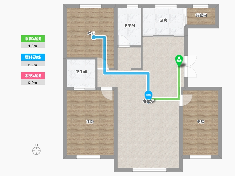 吉林省-长春市-吉森漫桦林-95.01-户型库-动静线