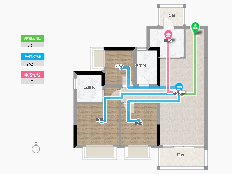 广东省-河源市-方圆·河源月岛首府-73.60-户型库-动静线