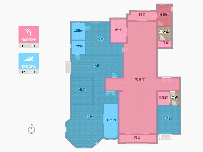 陕西省-西安市-西安星河湾-301.00-户型库-动静分区