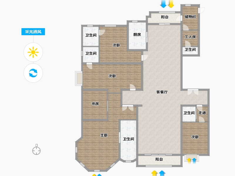 陕西省-西安市-西安星河湾-301.00-户型库-采光通风