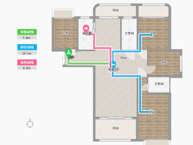 福建省-莆田市-新光·皇庭水岸-128.12-户型库-动静线