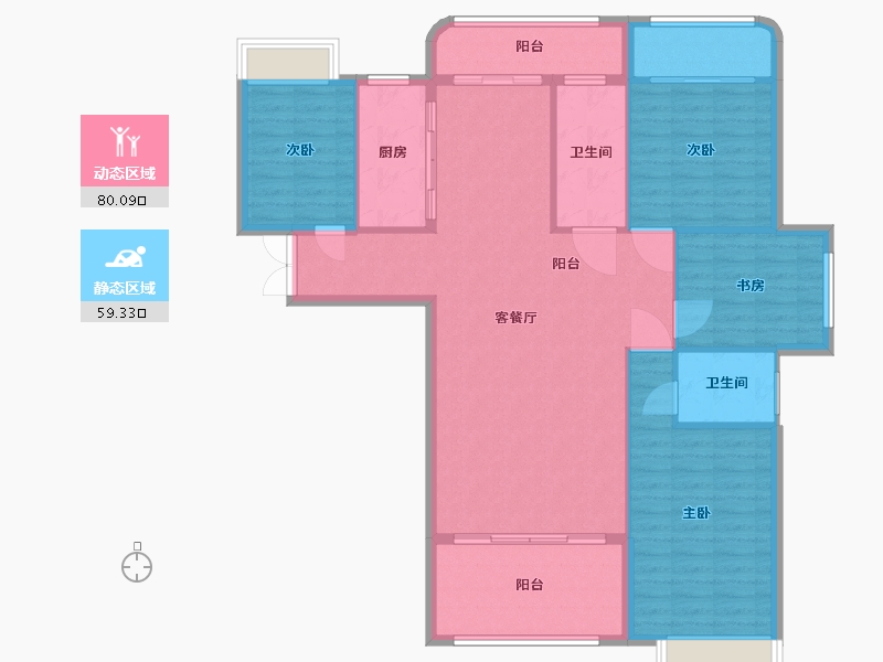 福建省-莆田市-新光·皇庭水岸-128.12-户型库-动静分区