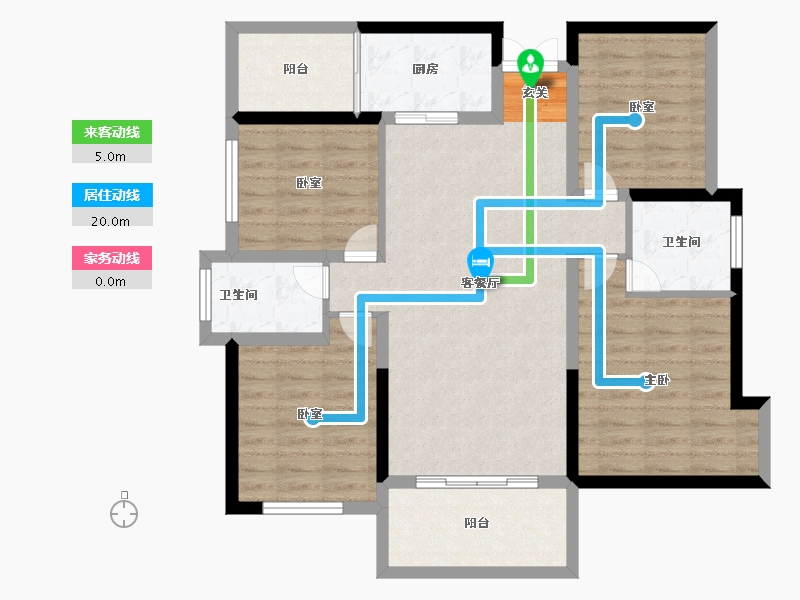 湖南省-衡阳市-鸿运府-97.19-户型库-动静线