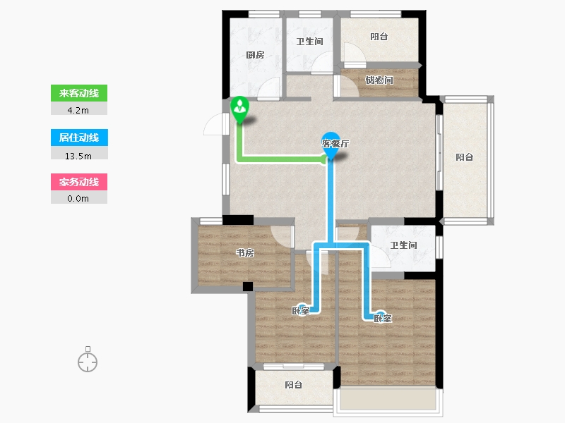 湖南省-衡阳市-衡阳罗马都市-95.28-户型库-动静线