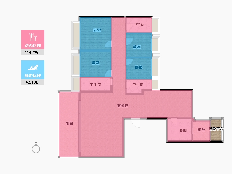 广东省-河源市-东江湾1号-157.41-户型库-动静分区