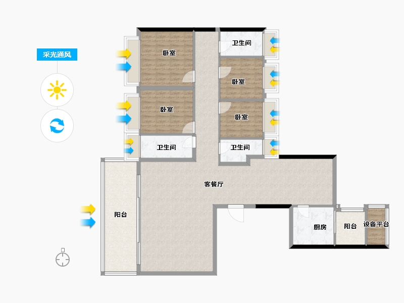 广东省-河源市-东江湾1号-157.41-户型库-采光通风