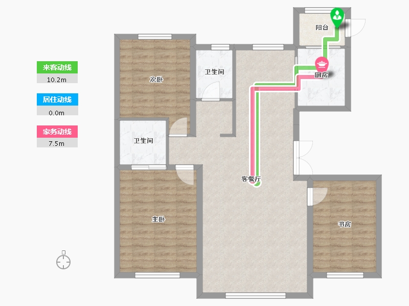 吉林省-长春市-吉森漫桦林-98.25-户型库-动静线