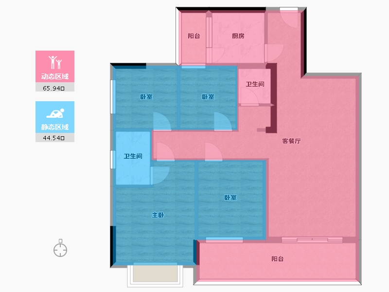 贵州省-安顺市-安顺百里城-98.64-户型库-动静分区