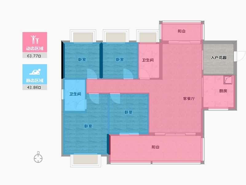 广东省-河源市-方圆·河源月岛首府-102.77-户型库-动静分区