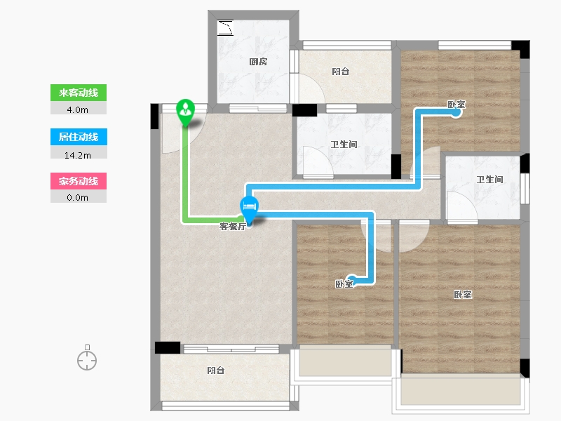 广东省-广州市-荣升珑樾-78.00-户型库-动静线