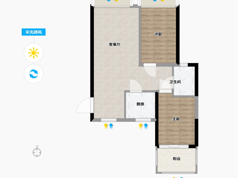 福建省-莆田市-润家新天地-68.01-户型库-采光通风