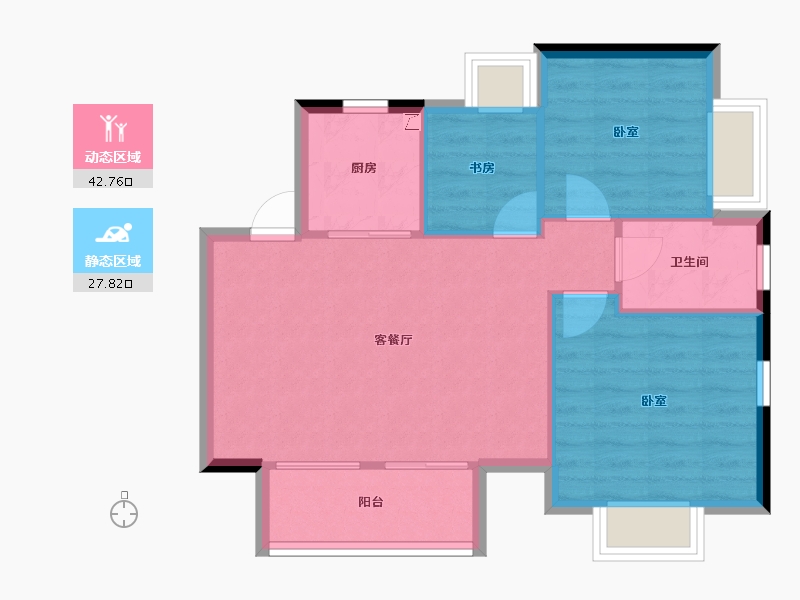 广东省-东莞市-金地风华-64.01-户型库-动静分区